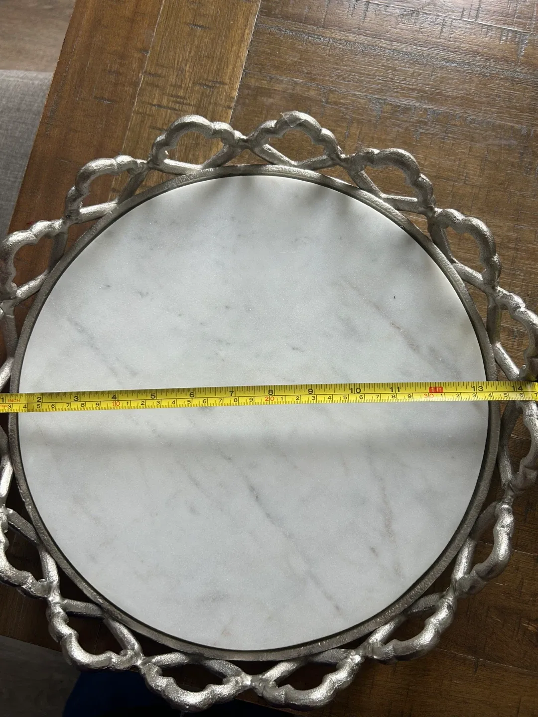 Marble & Silver Decorative Tray image indicator(8)