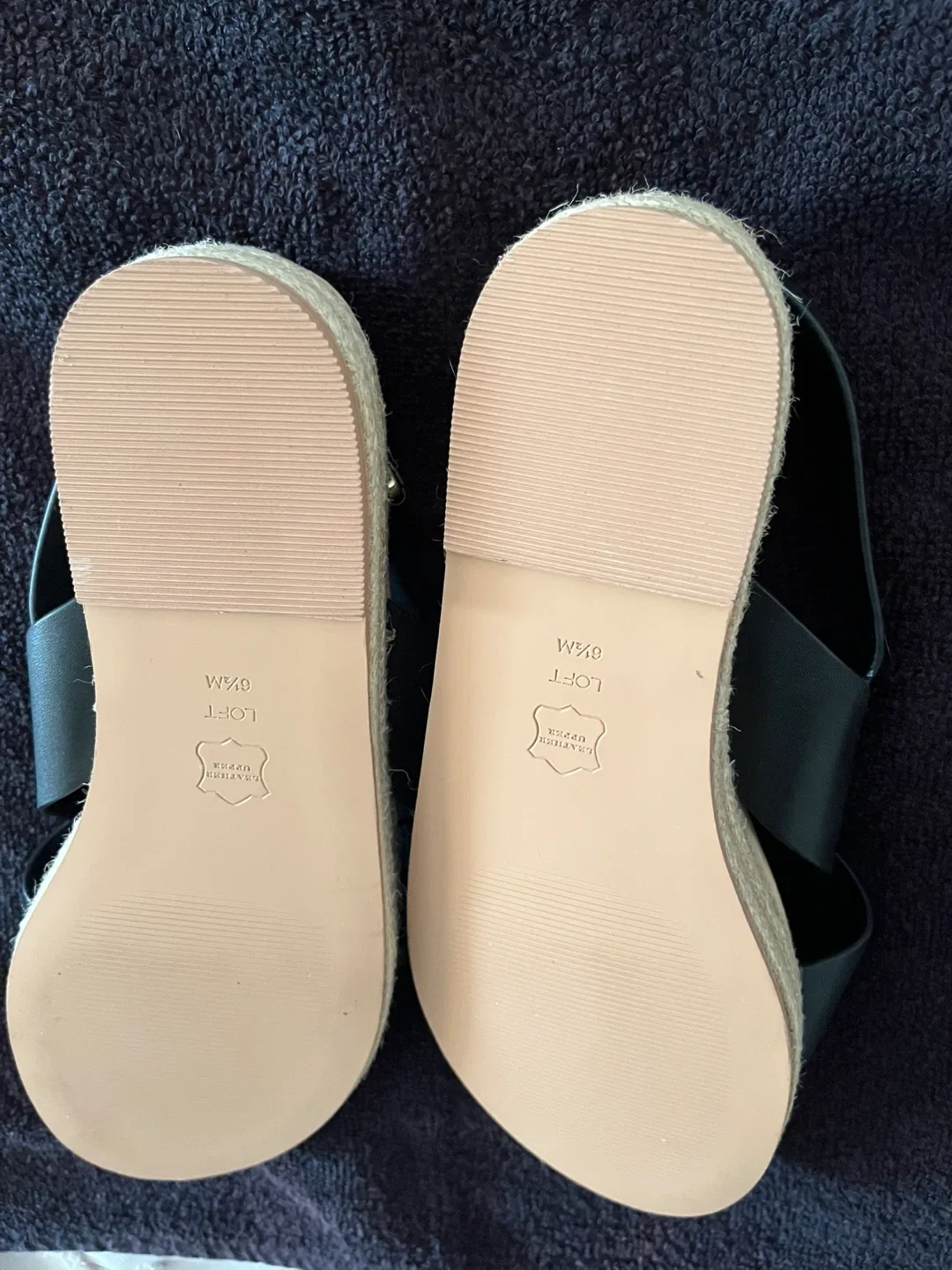 LOFT Black Criss Cross Sandals image indicator(2)