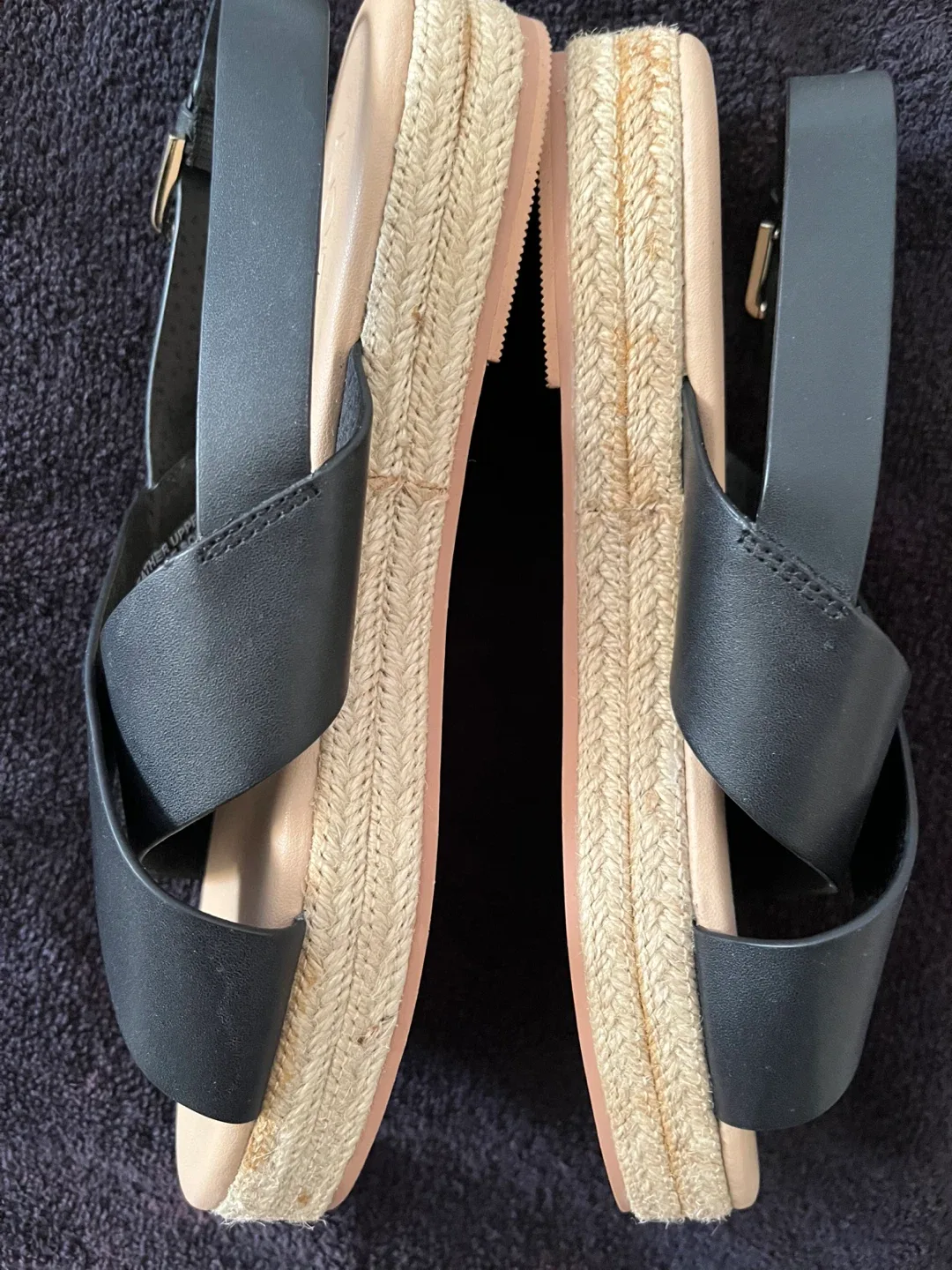 LOFT Black Criss Cross Sandals image indicator(4)