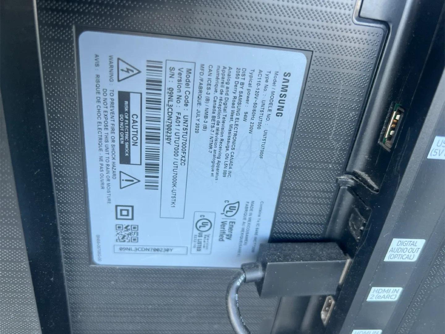 Samsung UN75TU7000F 75 inch 4K UHD TV image indicator(3)