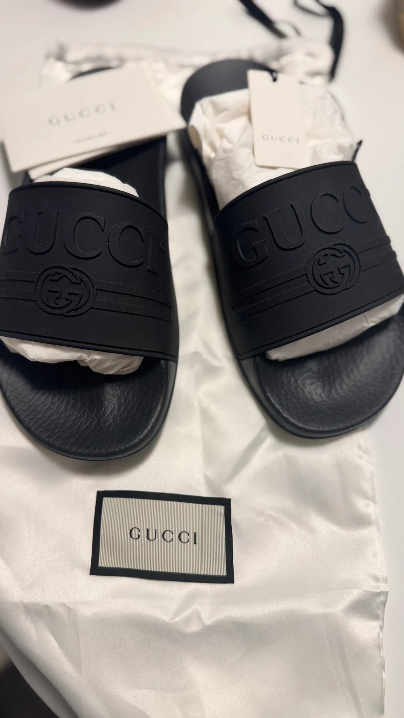 Gucci Slides - Black, with Box - photo 4