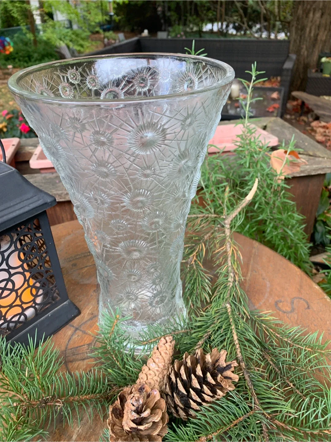 MCM Vintage Czech Crystal Starburst/Atomic Vase image indicator(2)