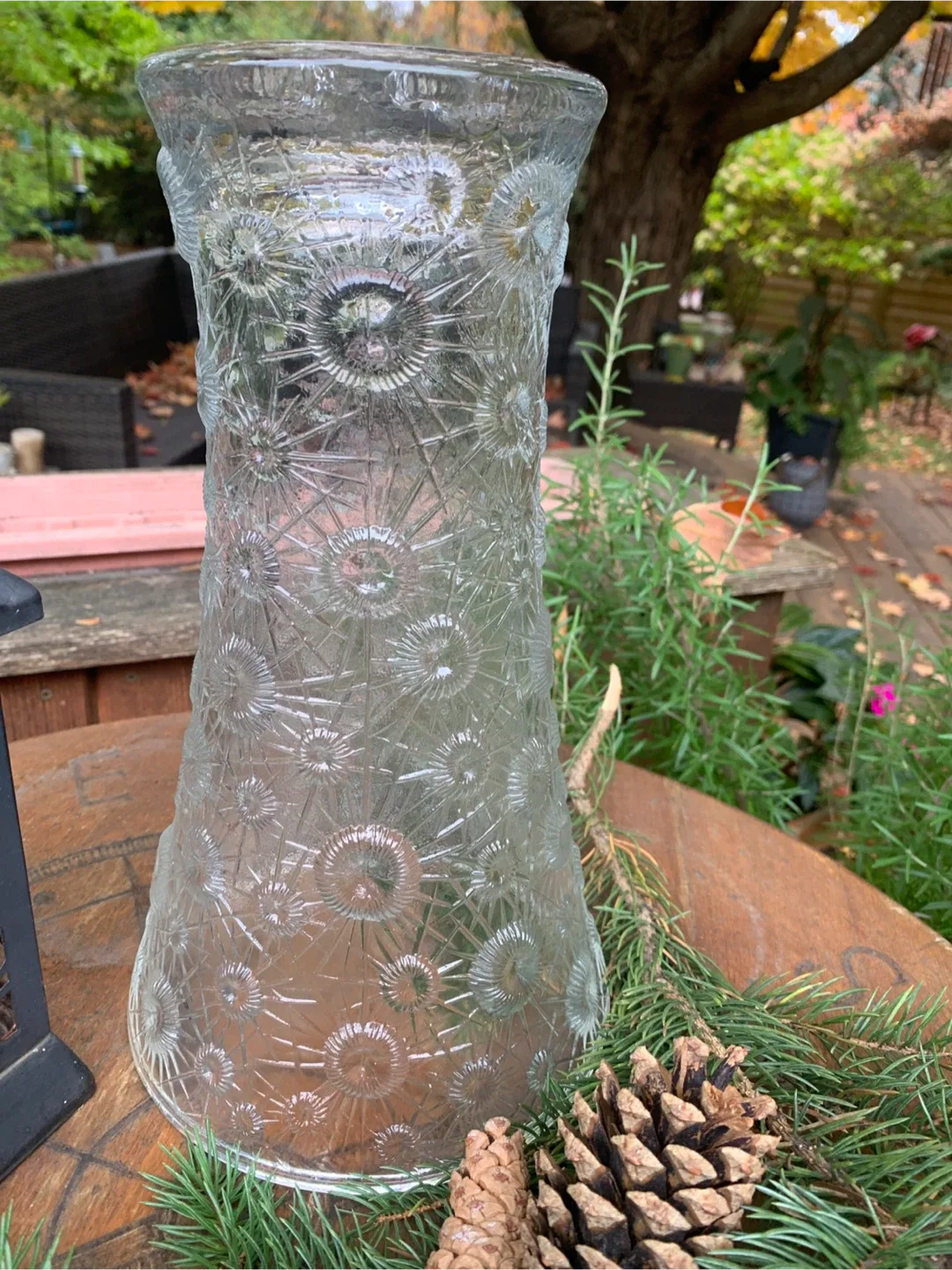 MCM Vintage Czech Crystal Starburst/Atomic Vase image indicator(5)