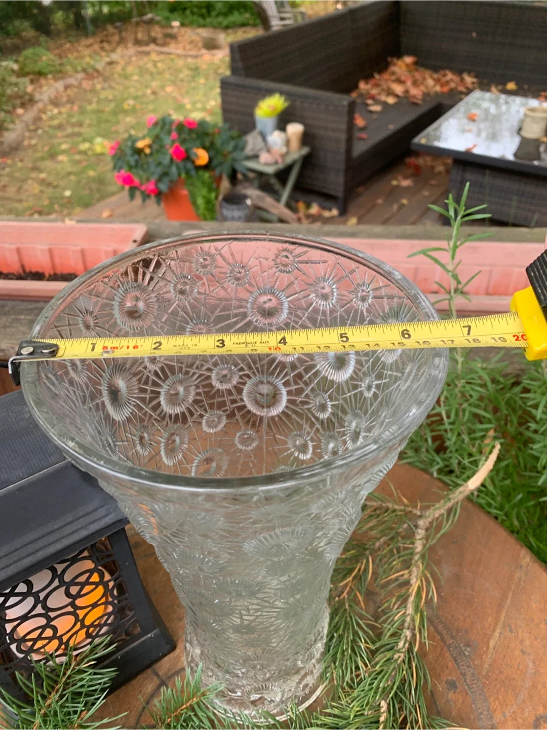 MCM Vintage Czech Crystal Starburst/Atomic Vase image indicator(8)