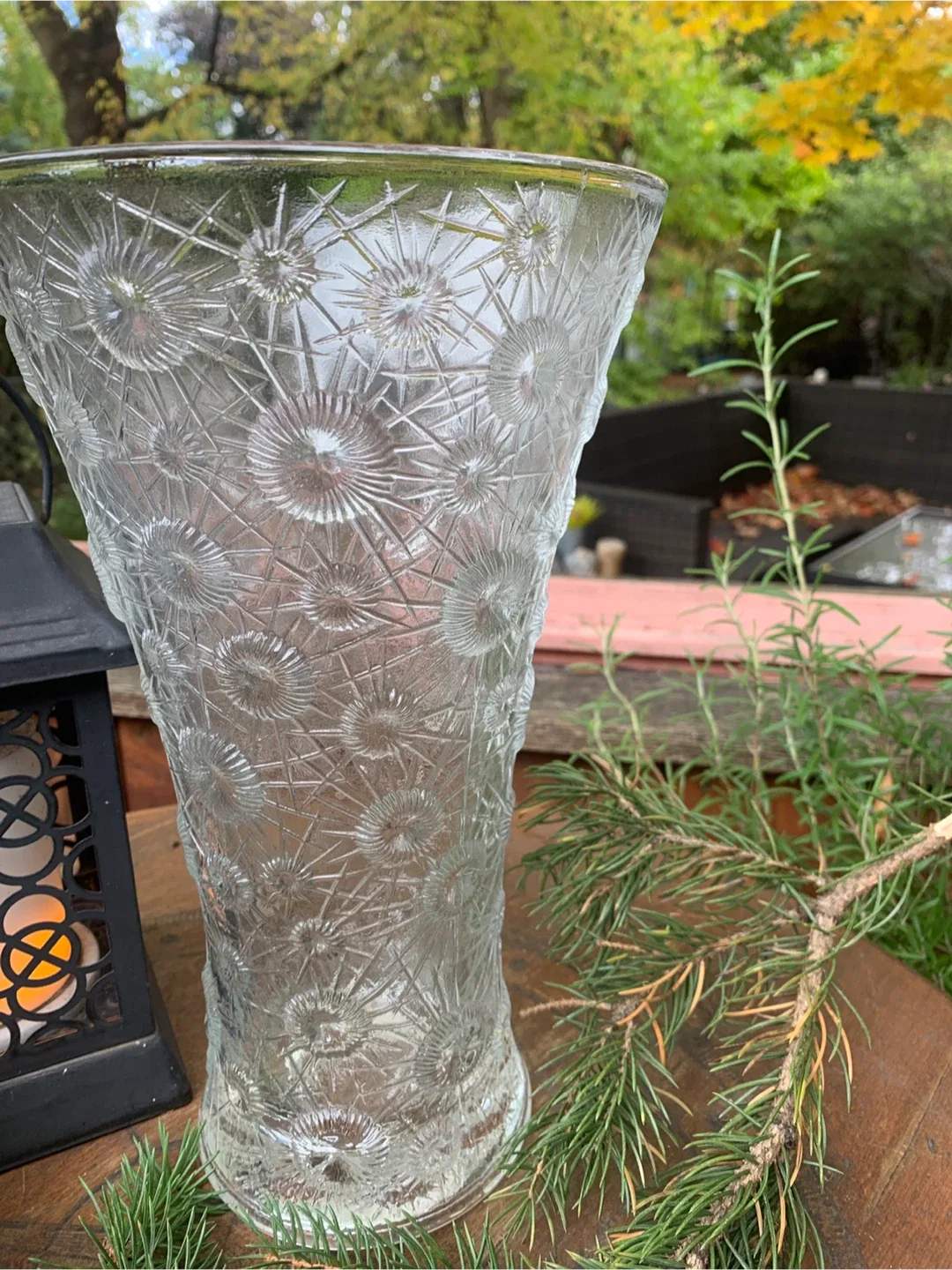 MCM Vintage Czech Crystal Starburst/Atomic Vase image indicator(6)