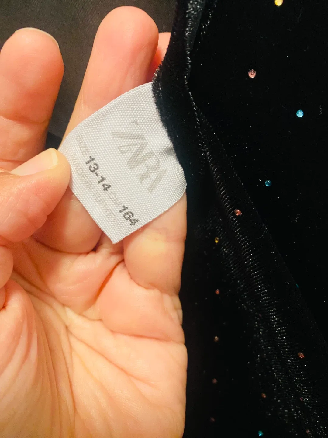 Zara Black Velvet Bodysuit Size 13-14 image indicator(3)