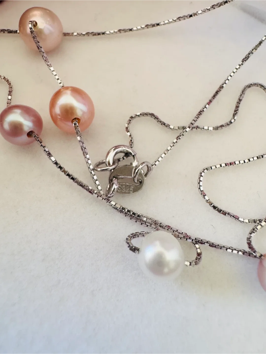 S925 Sterling Silver Pearl Necklace image indicator(2)