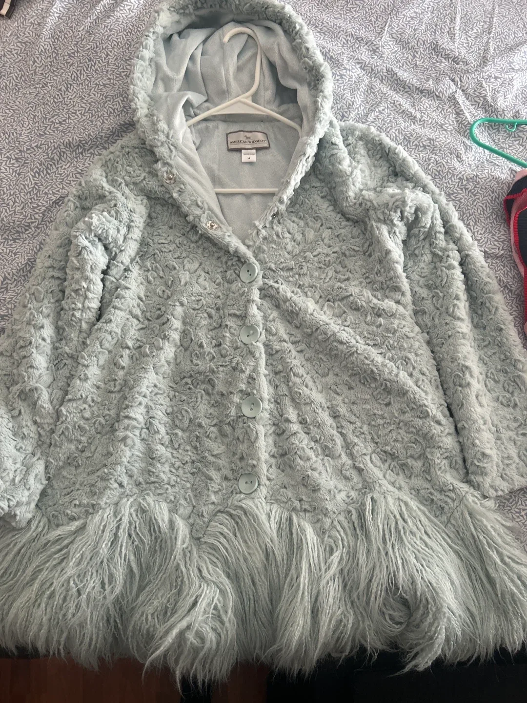 American Widgeon Hooded Faux Fur Coat - Size M thumbnail