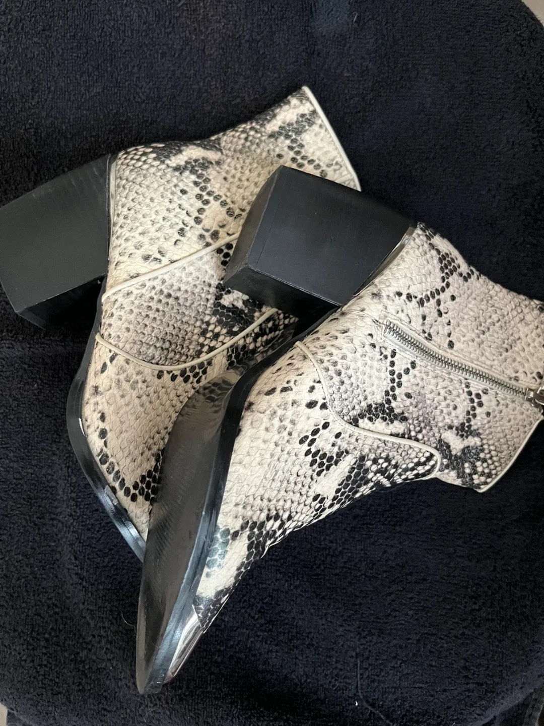 Snakeskin Ankle Boots, Size 7 1/2 image indicator(3)