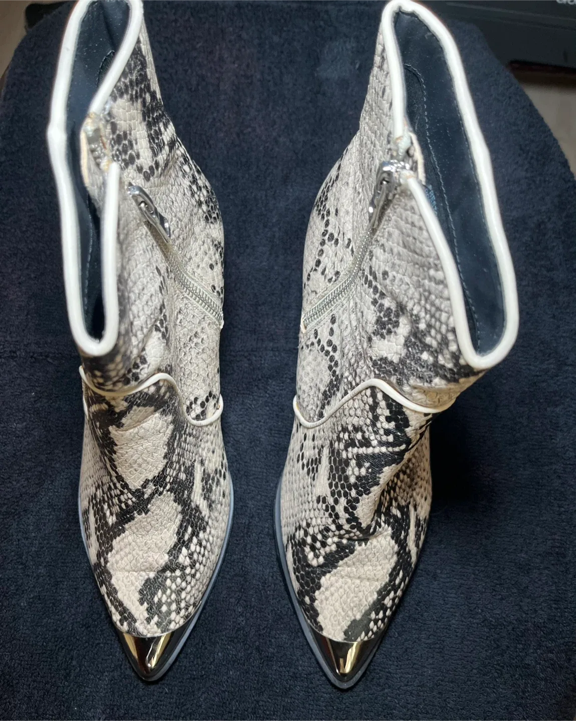 Snakeskin Ankle Boots, Size 7 1/2 image indicator(2)