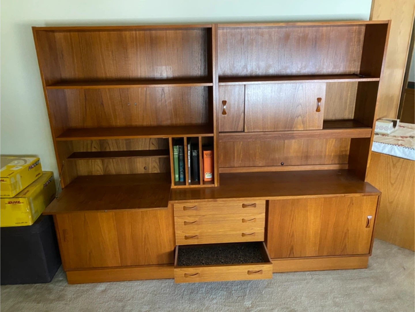Teak Wall Unit / Bookshelf
