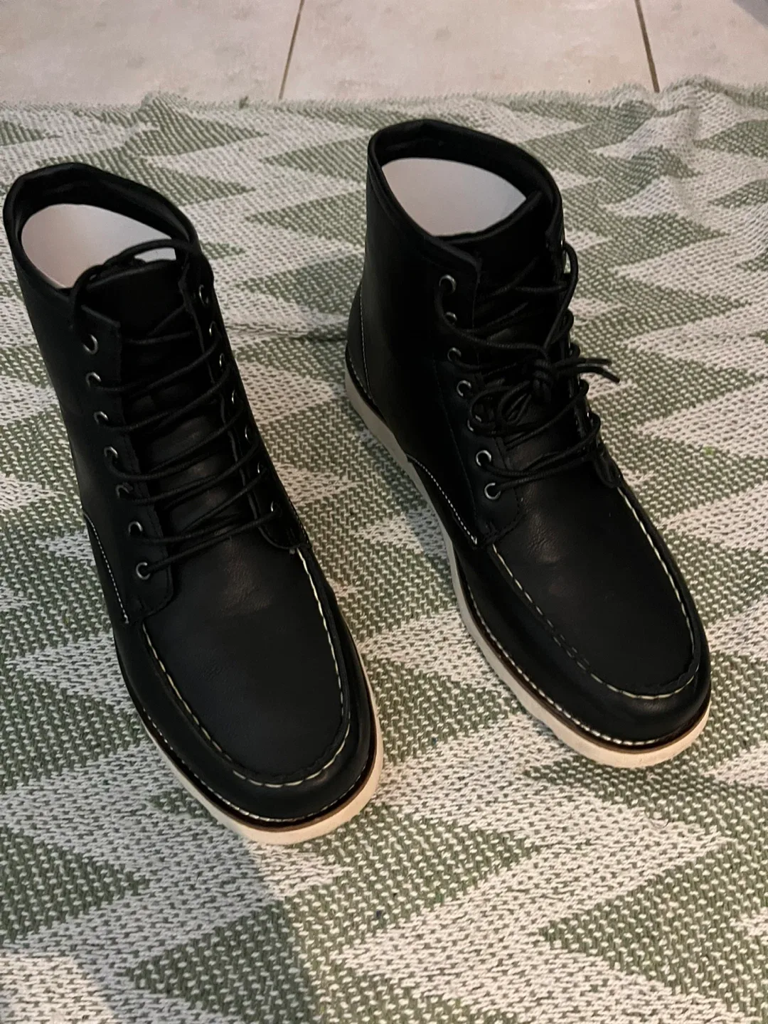 Men's Black Leather Boots image indicator(6)