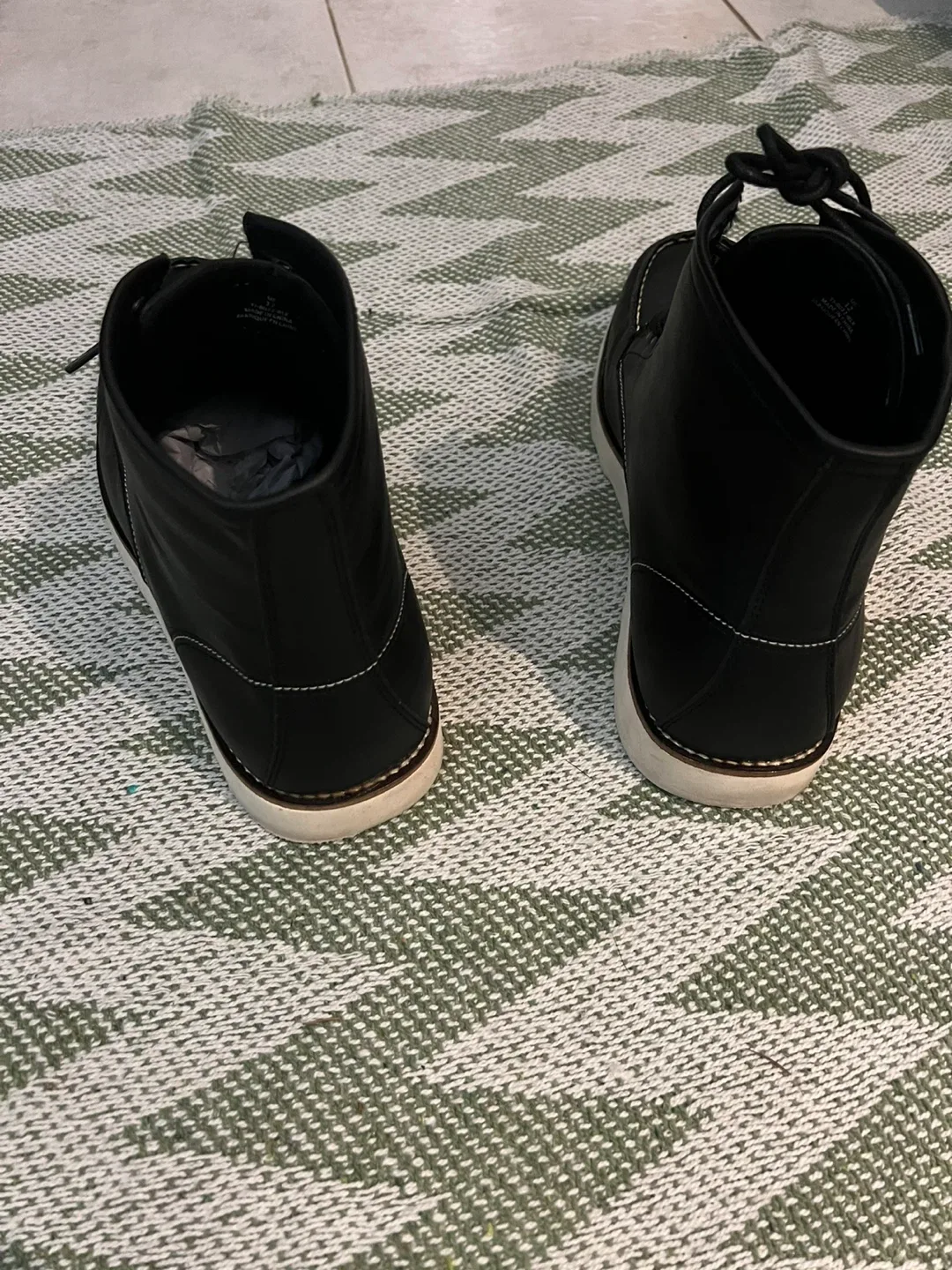 Men's Black Leather Boots image indicator(2)