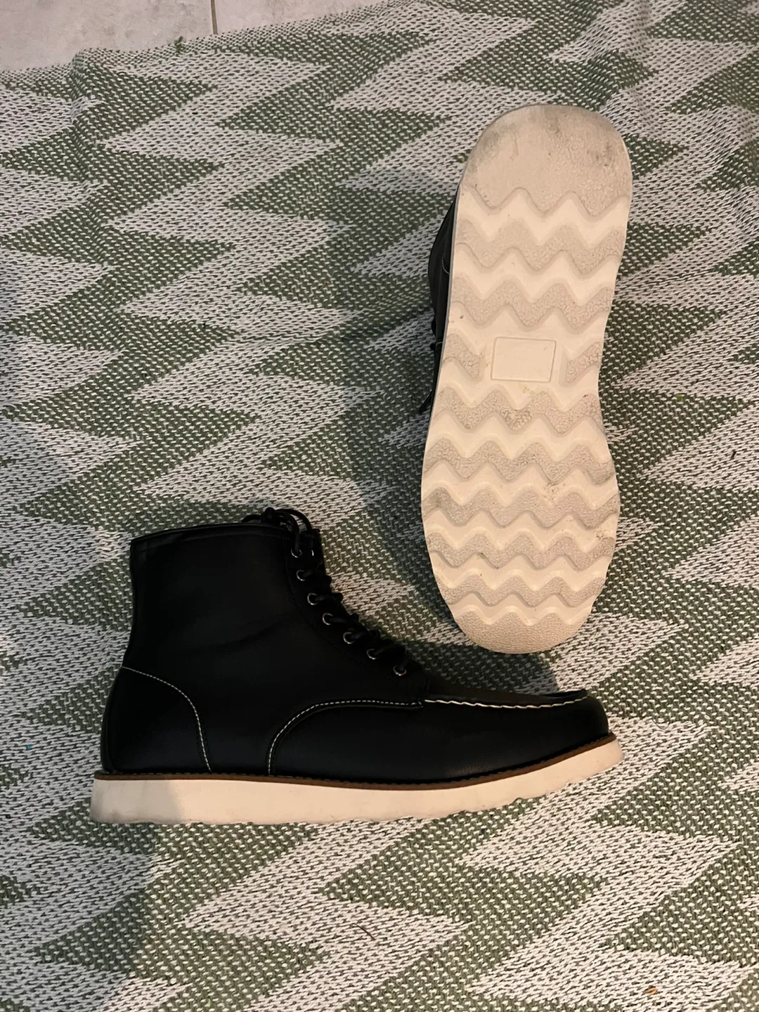 Men's Black Leather Boots image indicator(4)