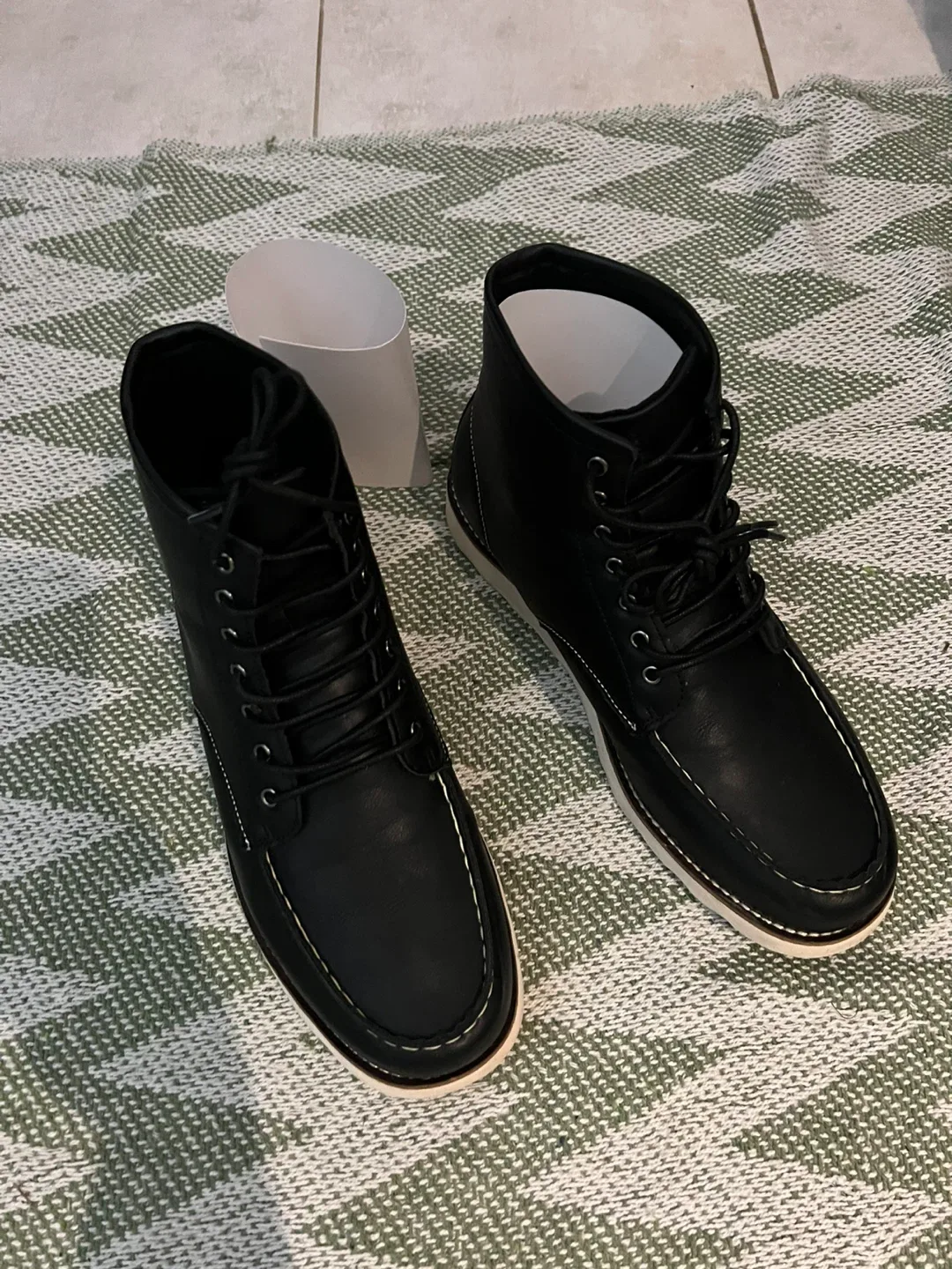 Men's Black Leather Boots image indicator(5)