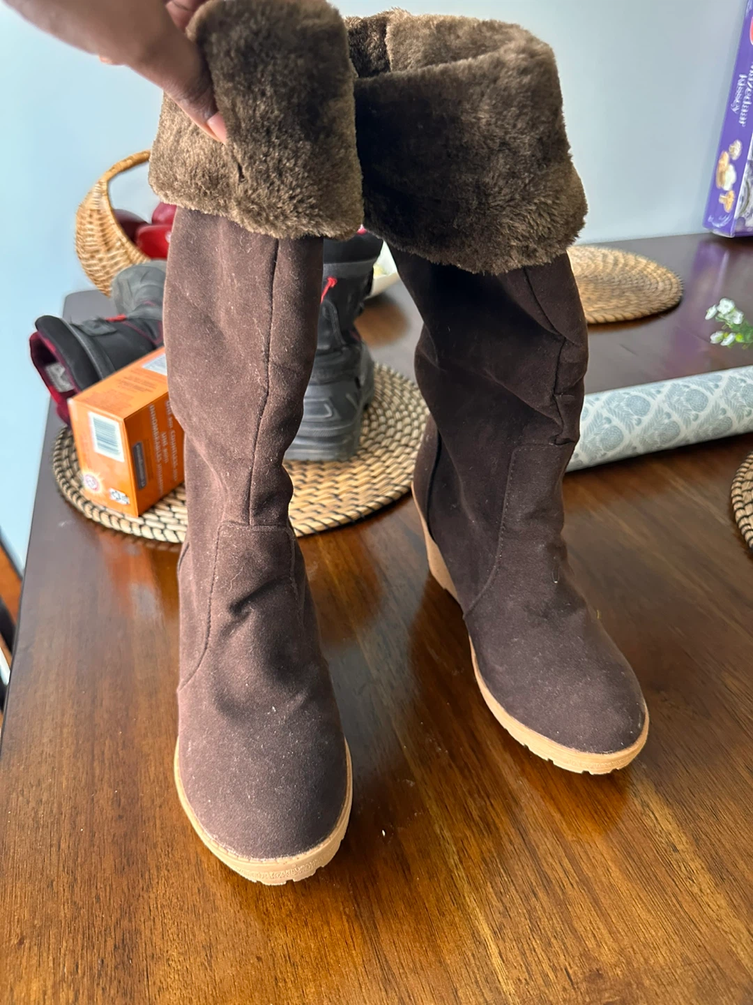 Brown Winter Boots - Size 6