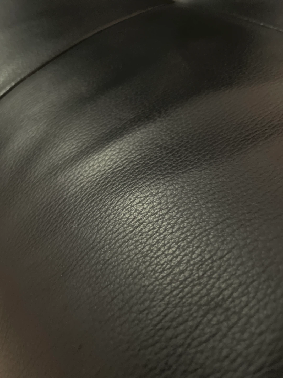 Black Leather Recliner with Ottoman - photo 2