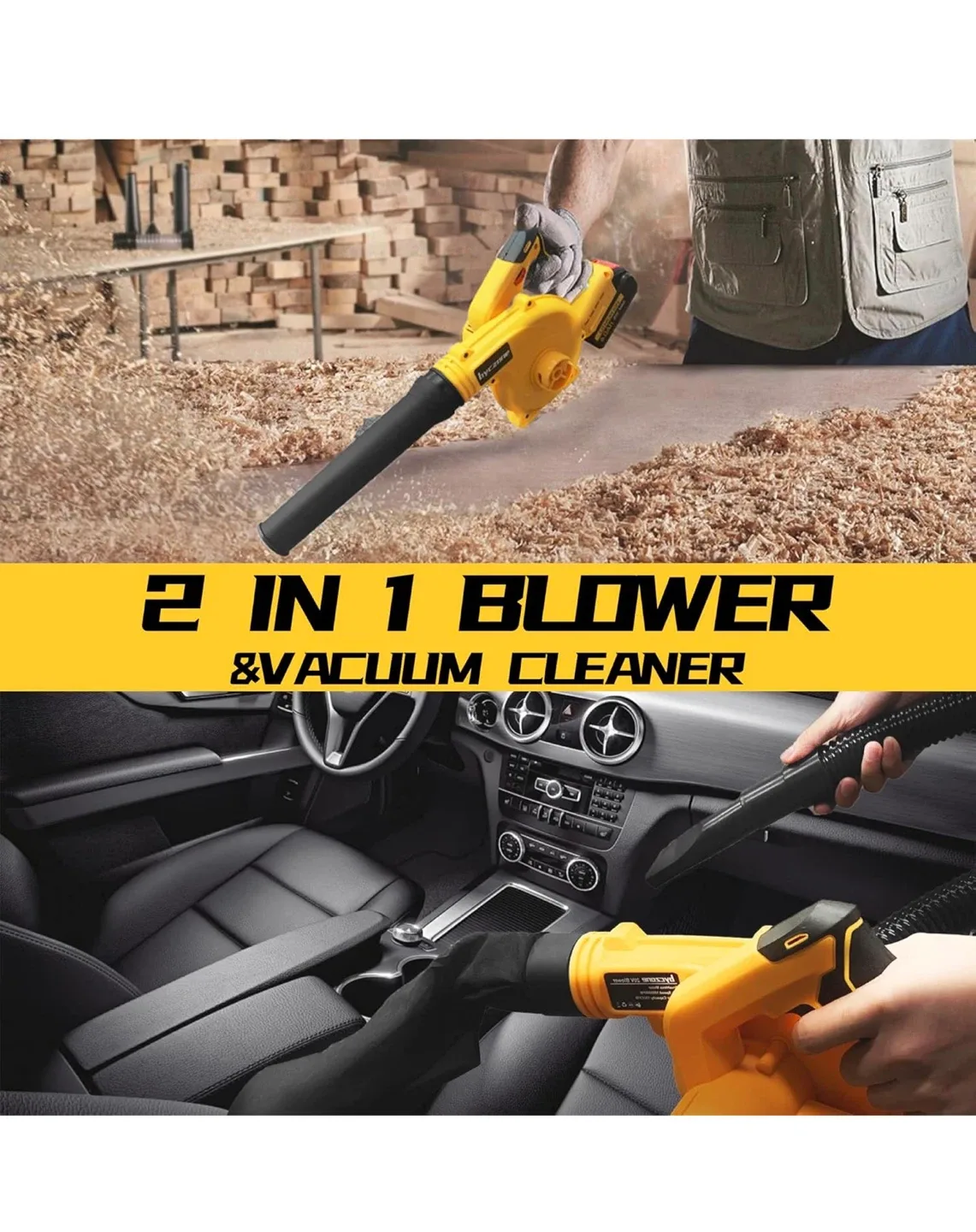 byczone Cordless Leaf Blower for Dewalt 20V Max Battery image indicator(5)