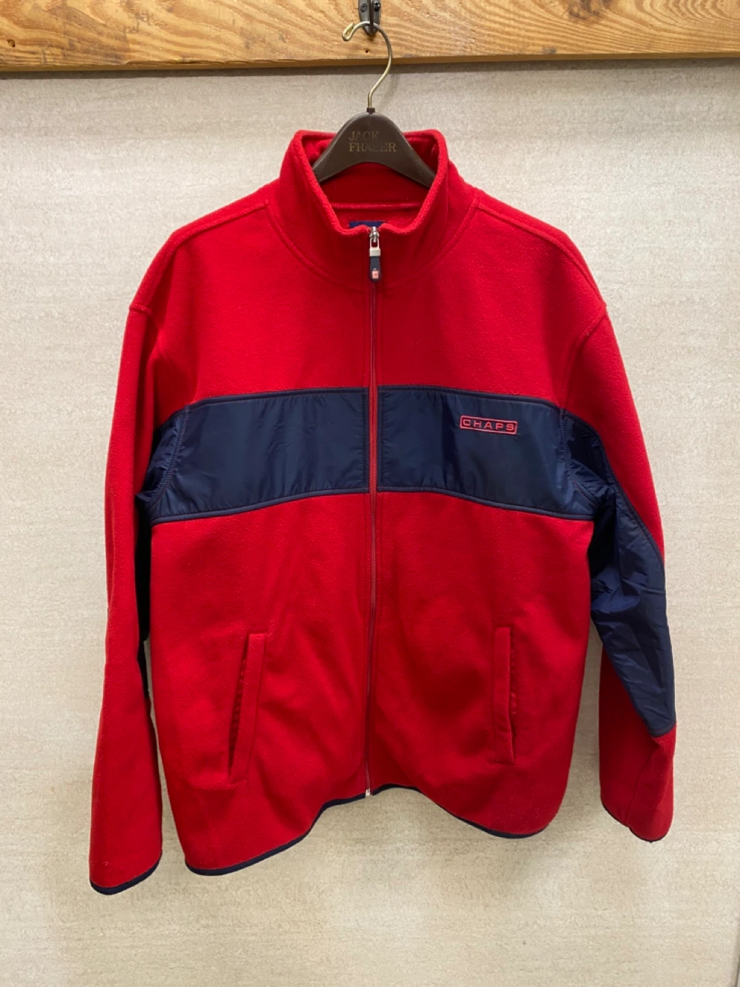 Vintage 90s RALPH LAUREN CHAPS Fleece Zipper Jacket Size - M
