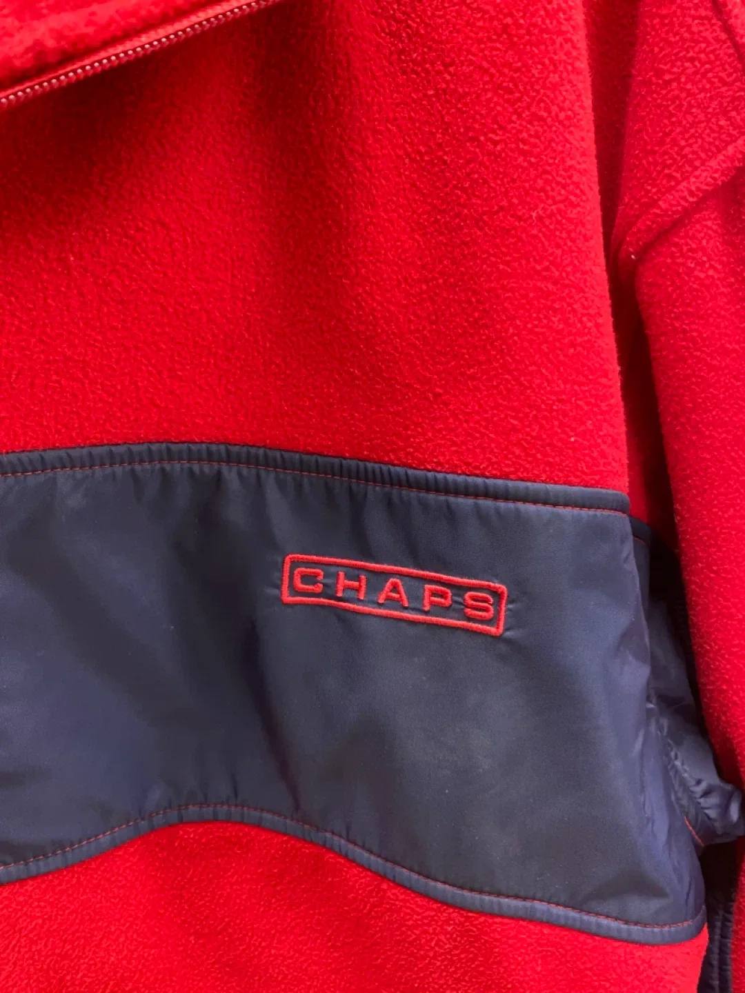 Vintage 90s RALPH LAUREN CHAPS Fleece Zipper Jacket Size - M image indicator(3)