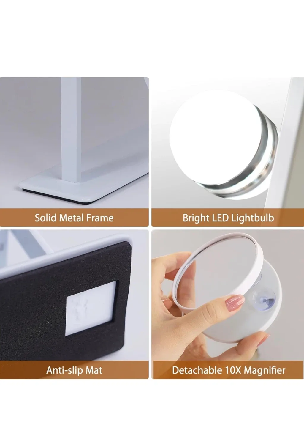 FENCHILIN Vanity Mirror with Lights image indicator(5)