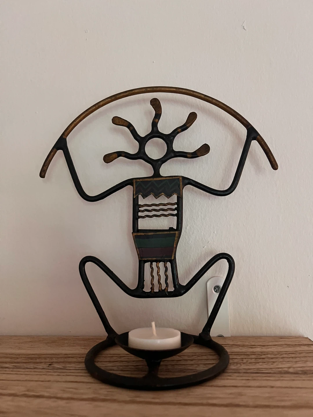 Metal Candle Holder - Unique Design