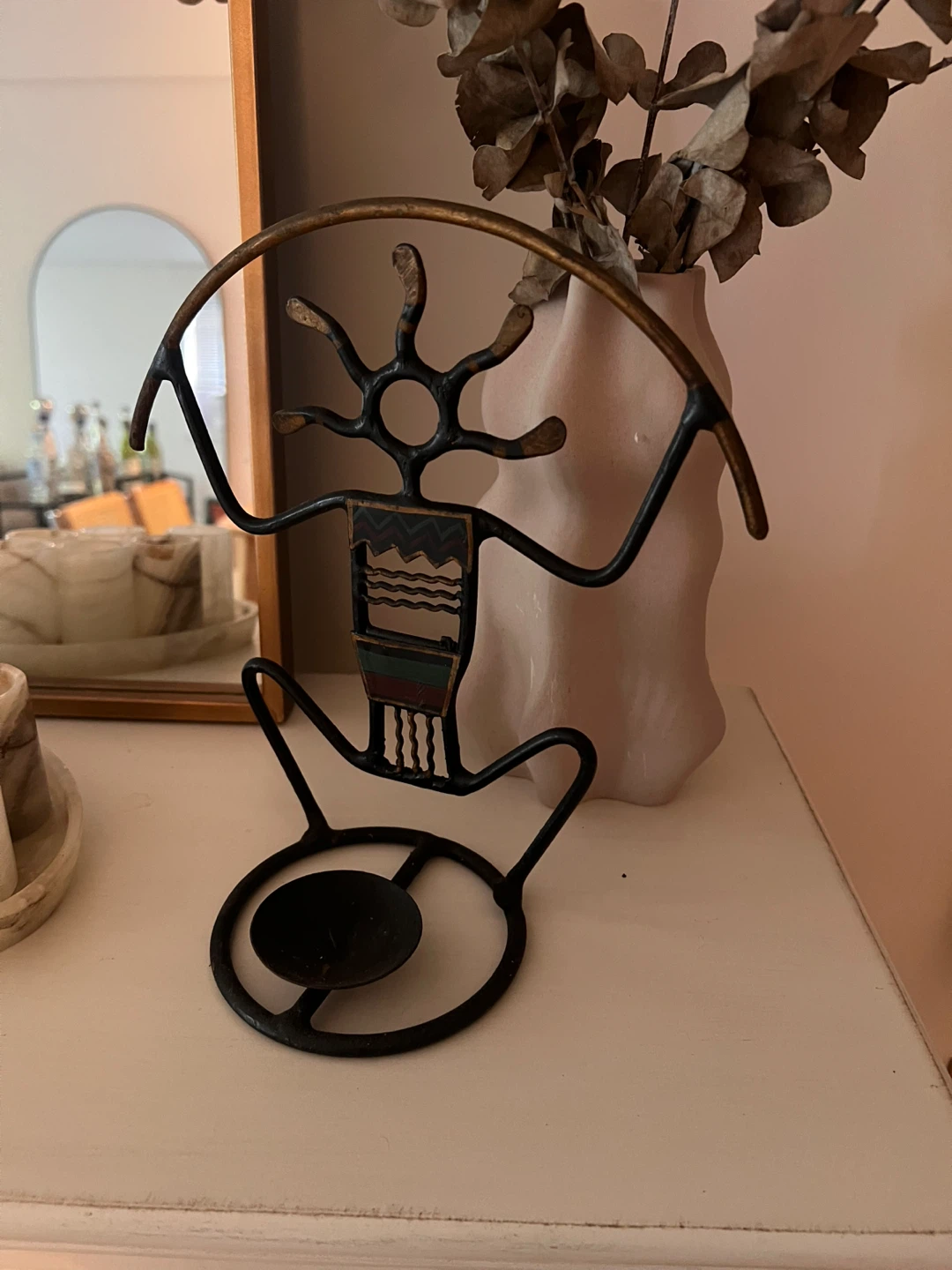 Metal Candle Holder - Unique Design - photo 3