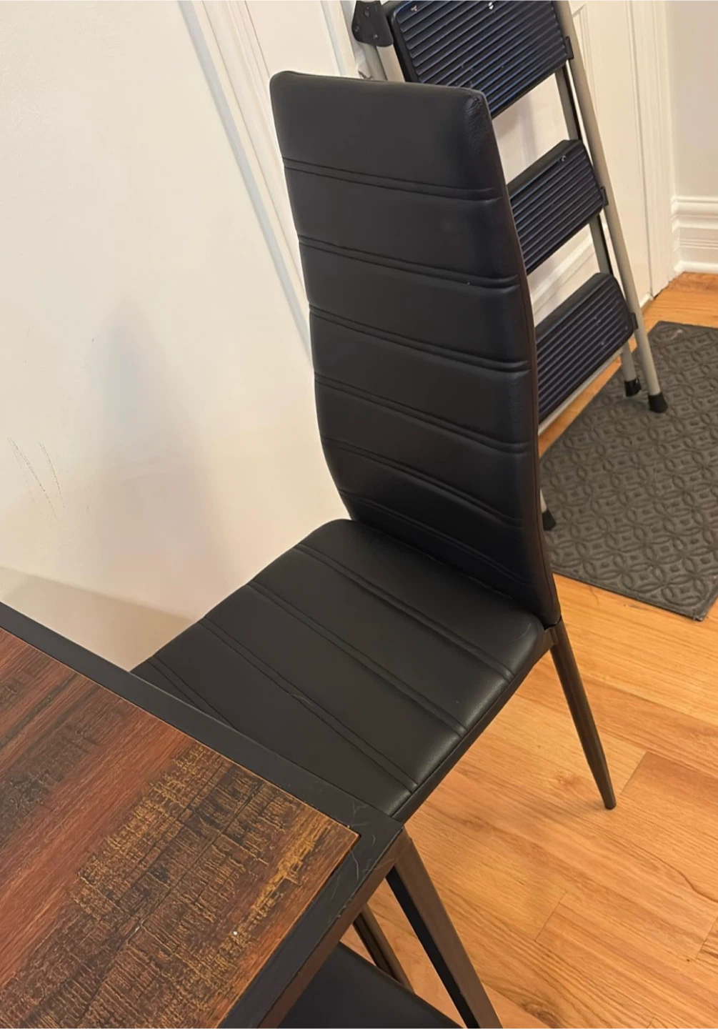 5-Piece Dining Table Set with 2 Chairs & 2 Ottomans - photo 4