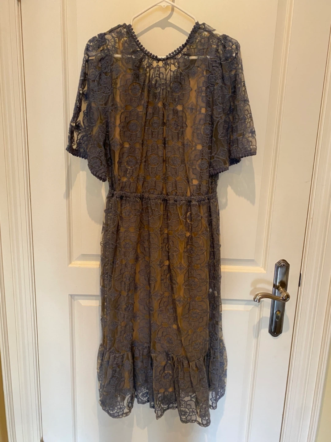 Lace Midi Dress - Blue