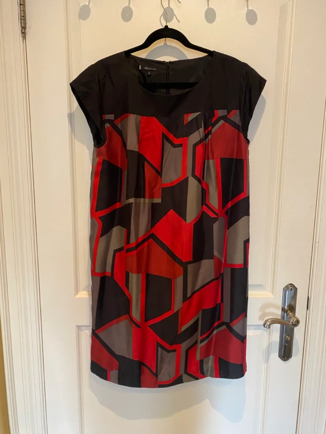 AK Anne Klein Dress - Red, Black, Grey Pattern thumbnail
