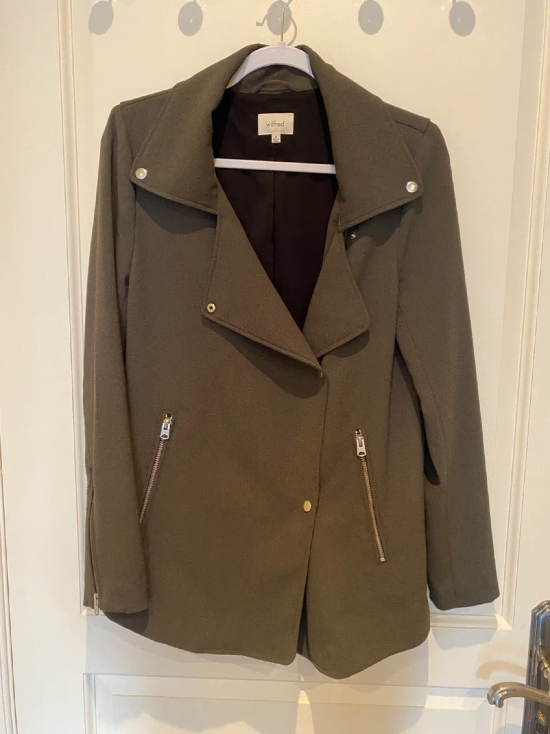 Wilfred Olive Green Moto Jacket thumbnail