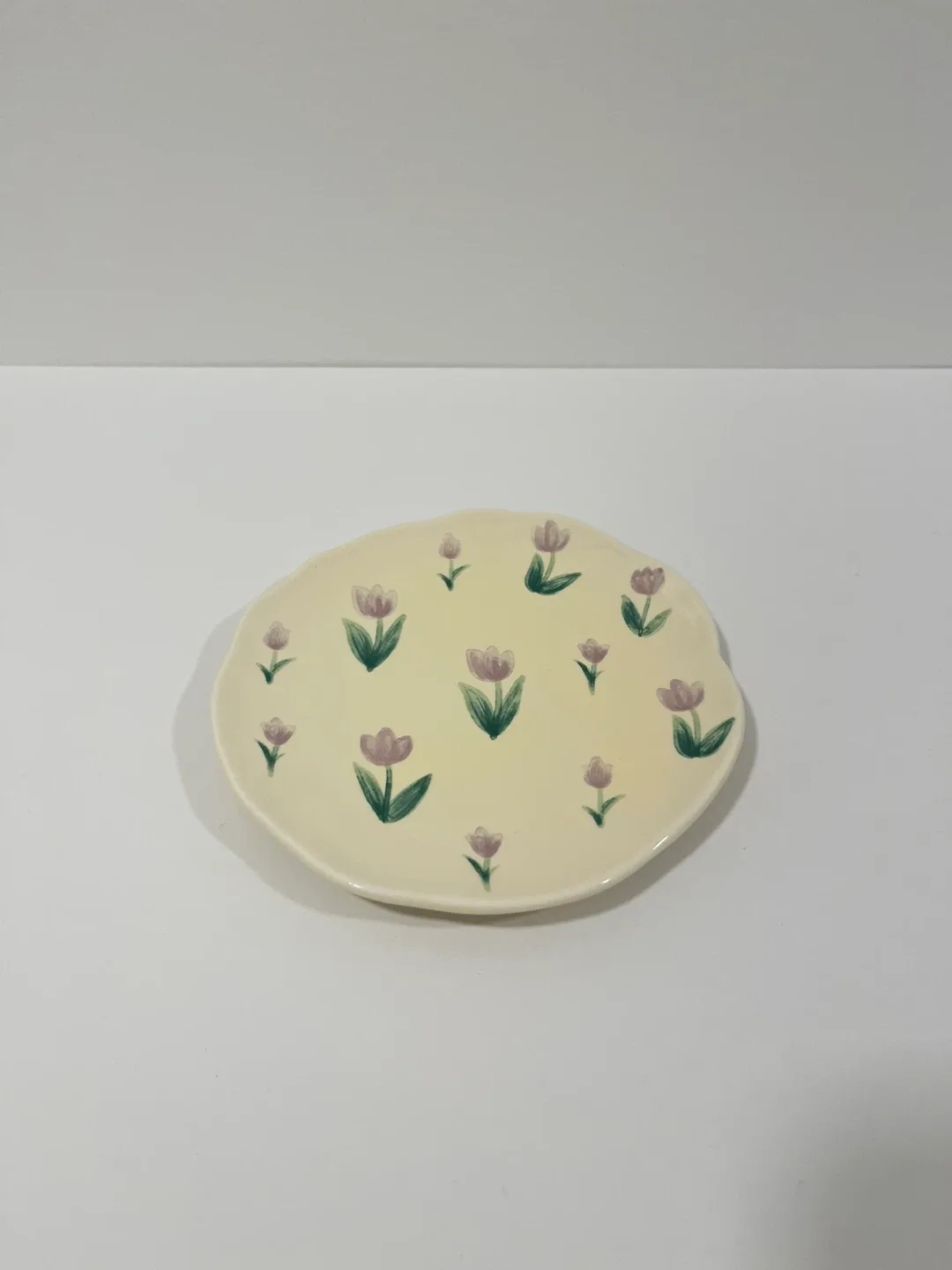 Tulip Saucer: Handmade and Hand-painted