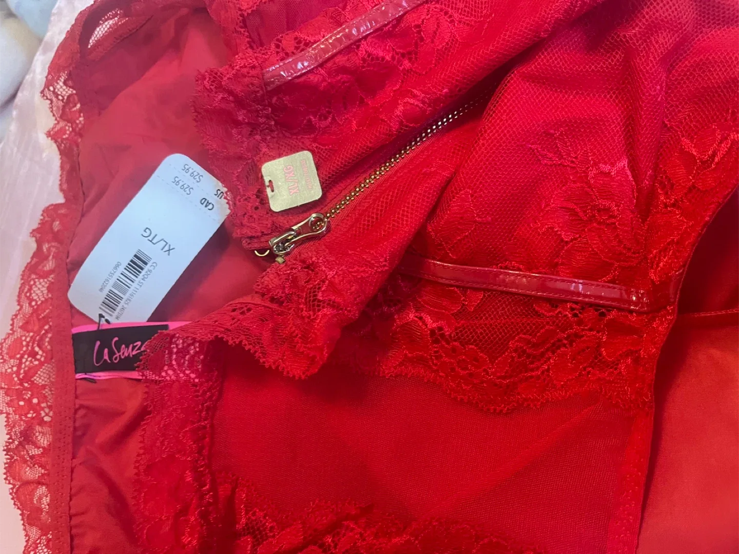 La Senza Red Lace Panties XL/TG