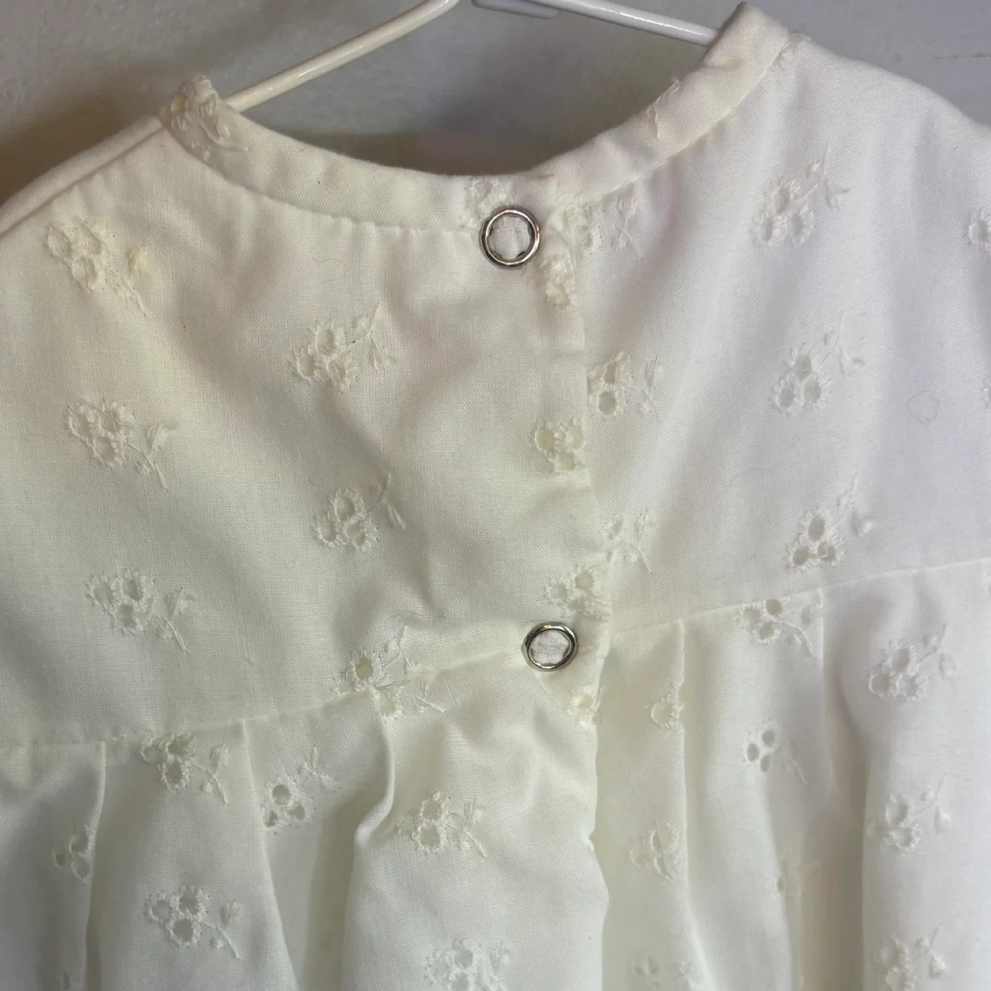 Vintage 1982 Baby Care Eyelet Lace Top Toddler Sz 12-18M Baby image indicator(4)