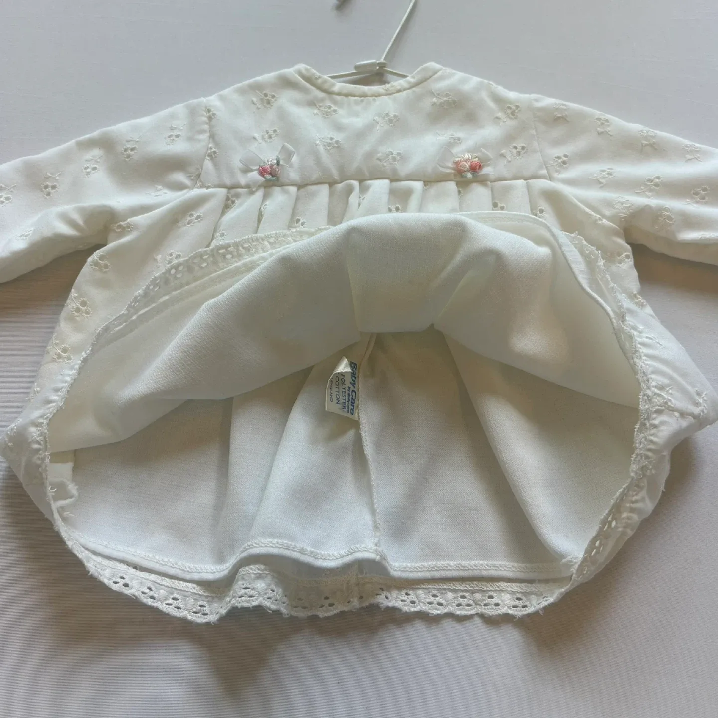 Vintage 1982 Baby Care Eyelet Lace Top Toddler Sz 12-18M Baby image indicator(7)