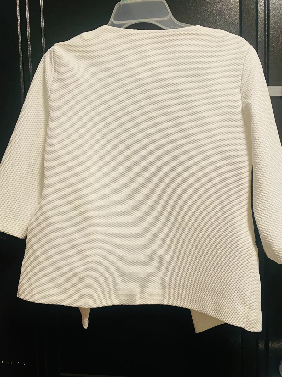 White Textured Blazer - Size M image indicator(2)