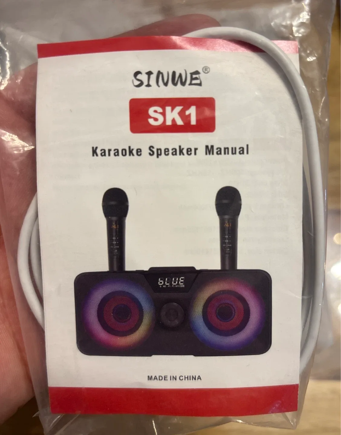 SINWE SK1 Karaoke Speaker with Microphones - Black image indicator(9)