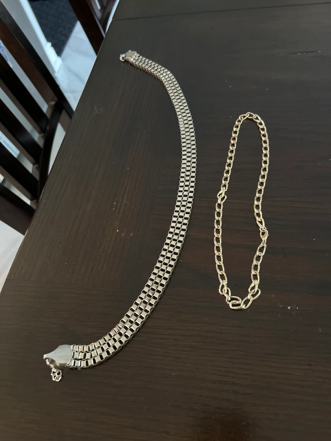 Two Metal Chain Necklaces