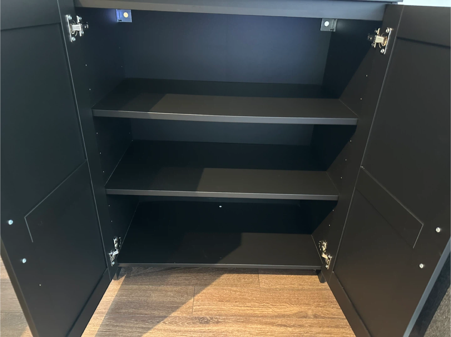 IKEA Black Cabinet with Doors - photo 3