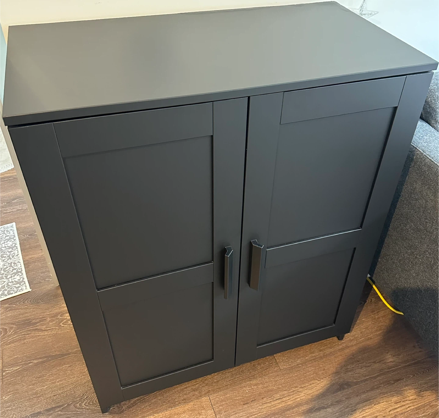 IKEA Black Cabinet with Doors