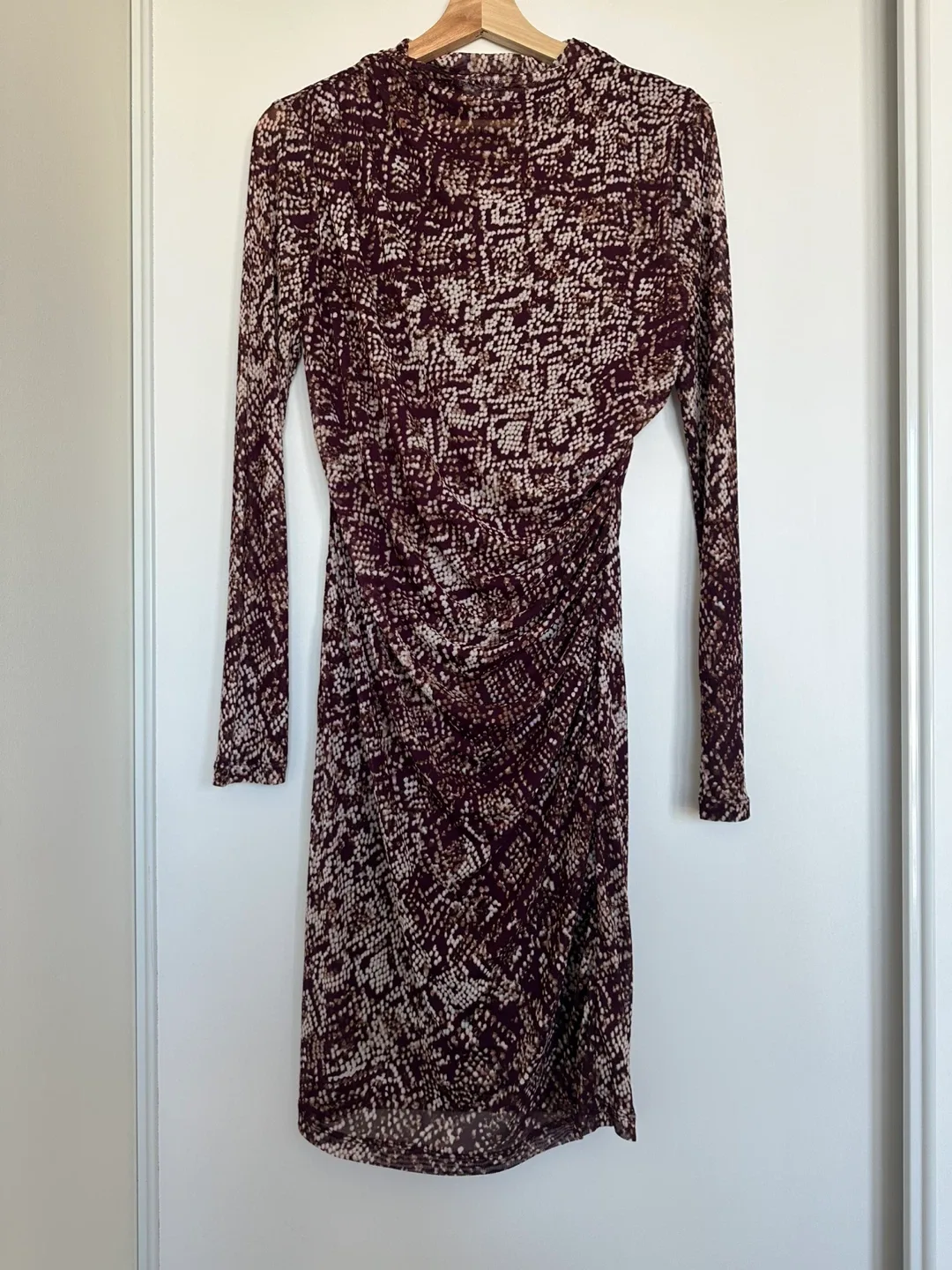 DKNY Snakeskin Print Long Sleeve Dress image indicator(4)