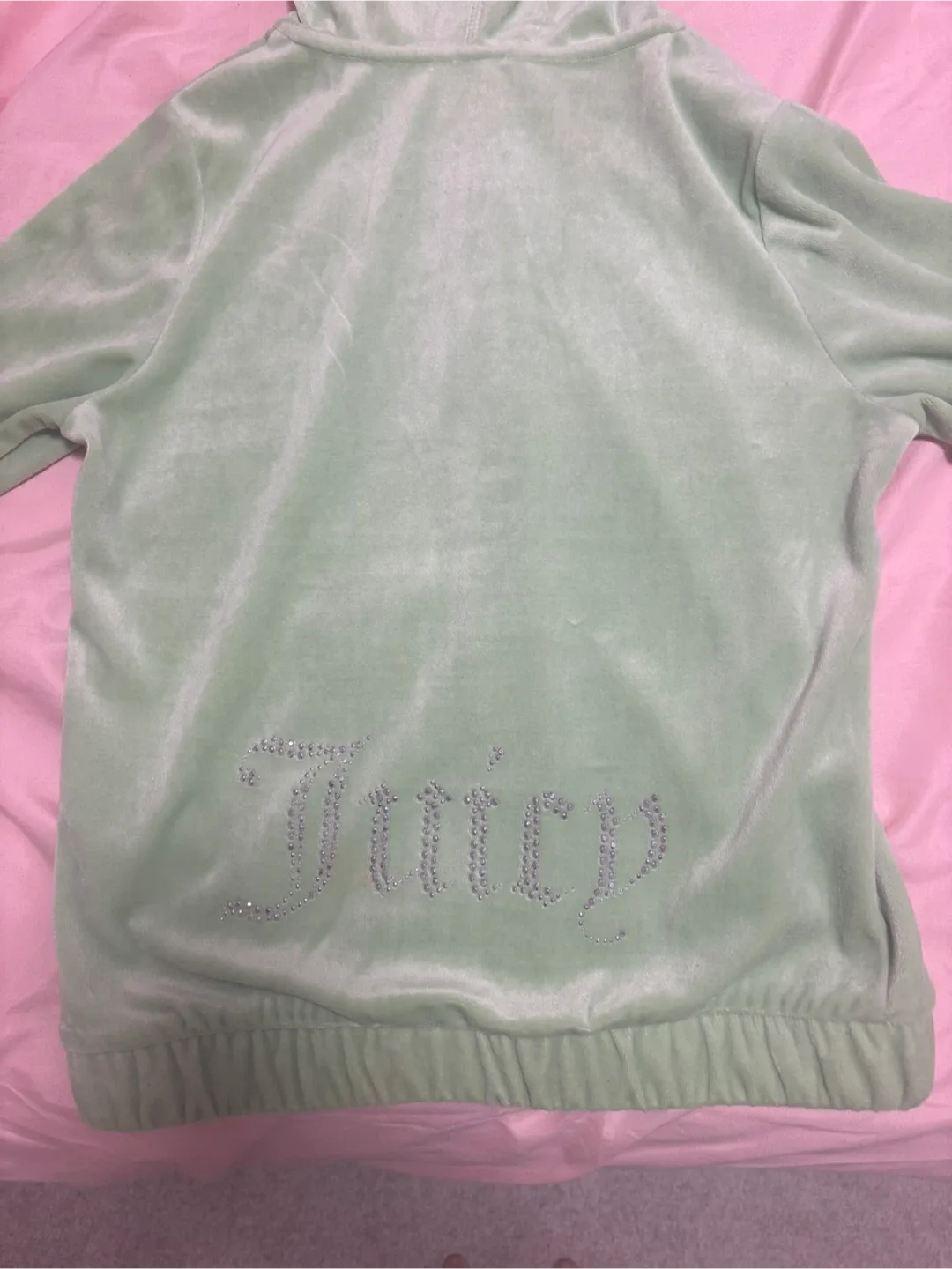 Juicy Couture Velour Hoodie - Size L (12-14) - Green image indicator(3)