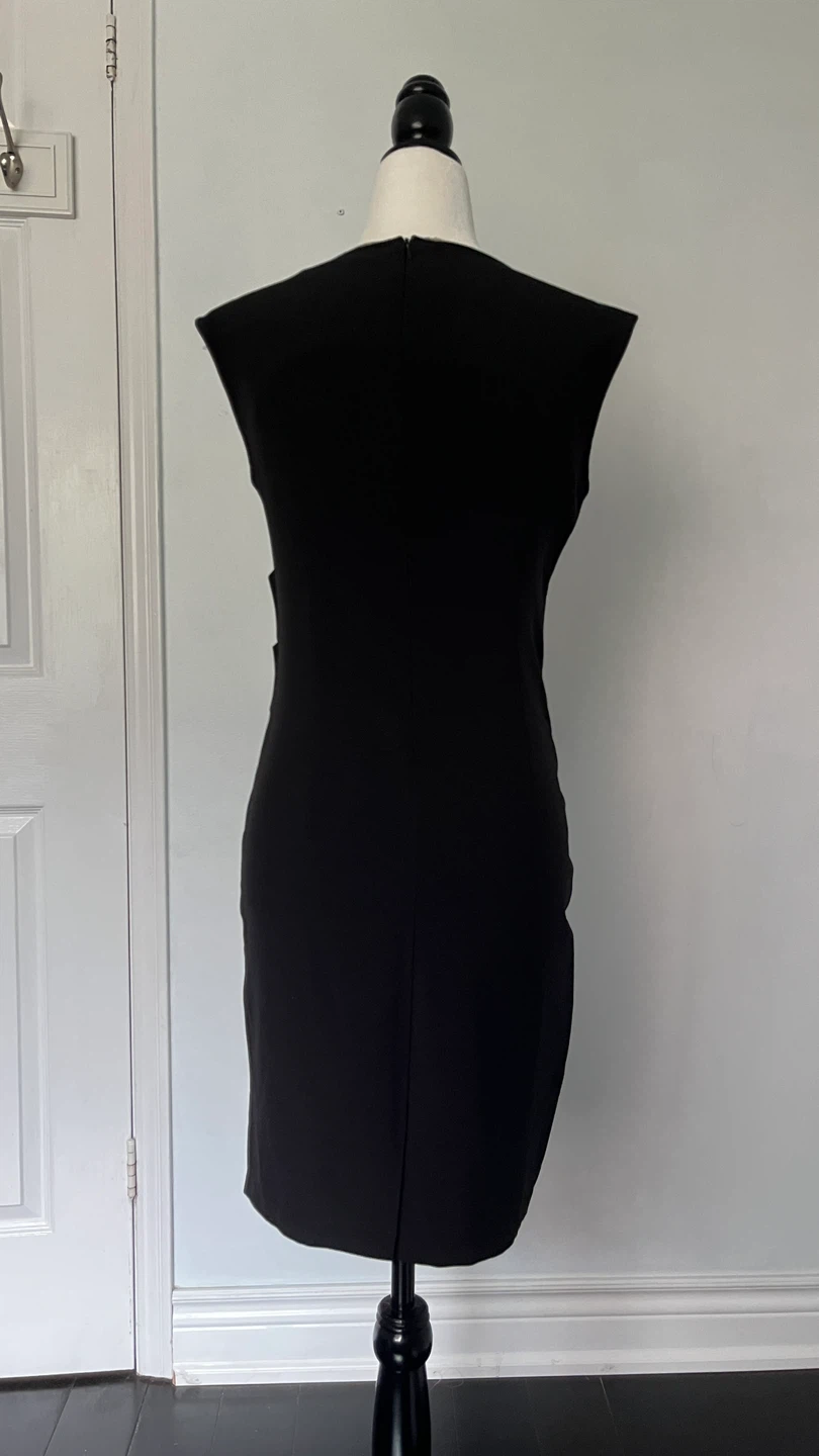 Black Sleeveless Dress with Rhinestone Detail - photo 5