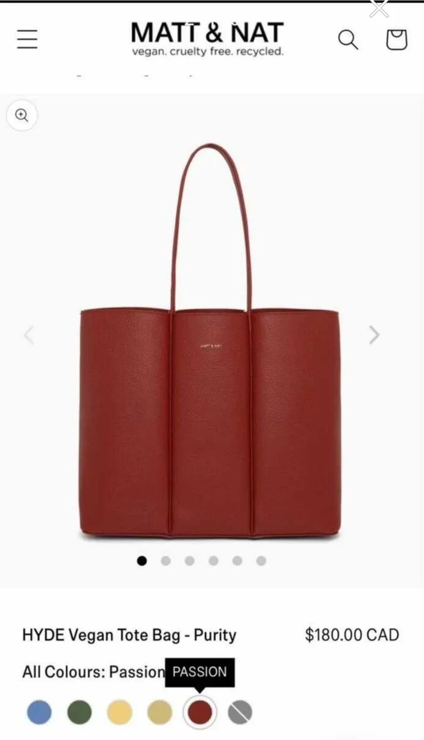 Matt & Nat HYDE Vegan Tote Bag - Passion image indicator(4)