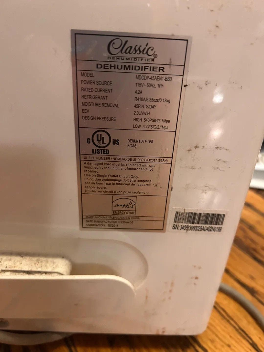 OBO Classic Dehumidifier MDCP-45AEN1-BB0 image indicator(4)