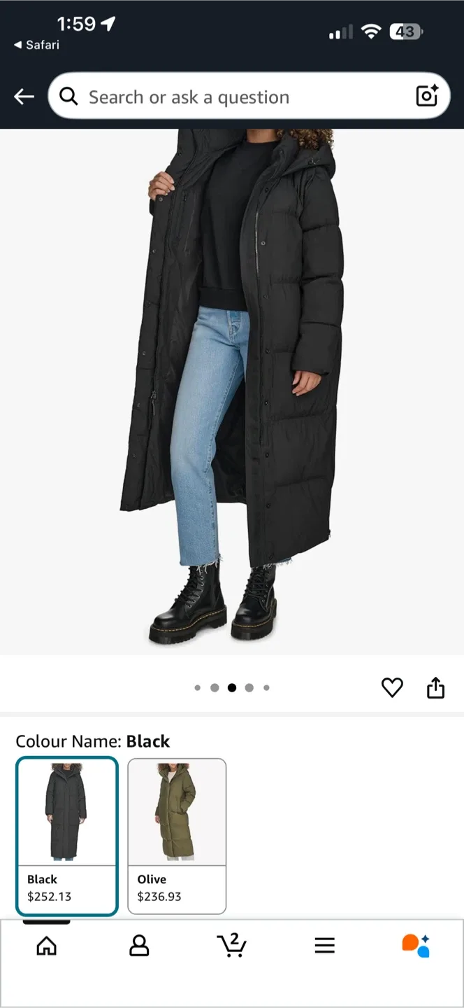 Levi's Womens Cloud Puff Hooded Extra Long Puffer image indicator(6)