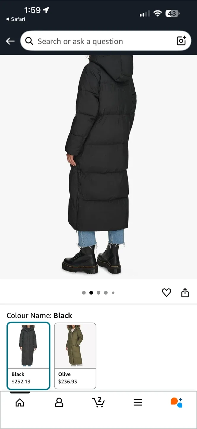 Levi's Womens Cloud Puff Hooded Extra Long Puffer image indicator(5)