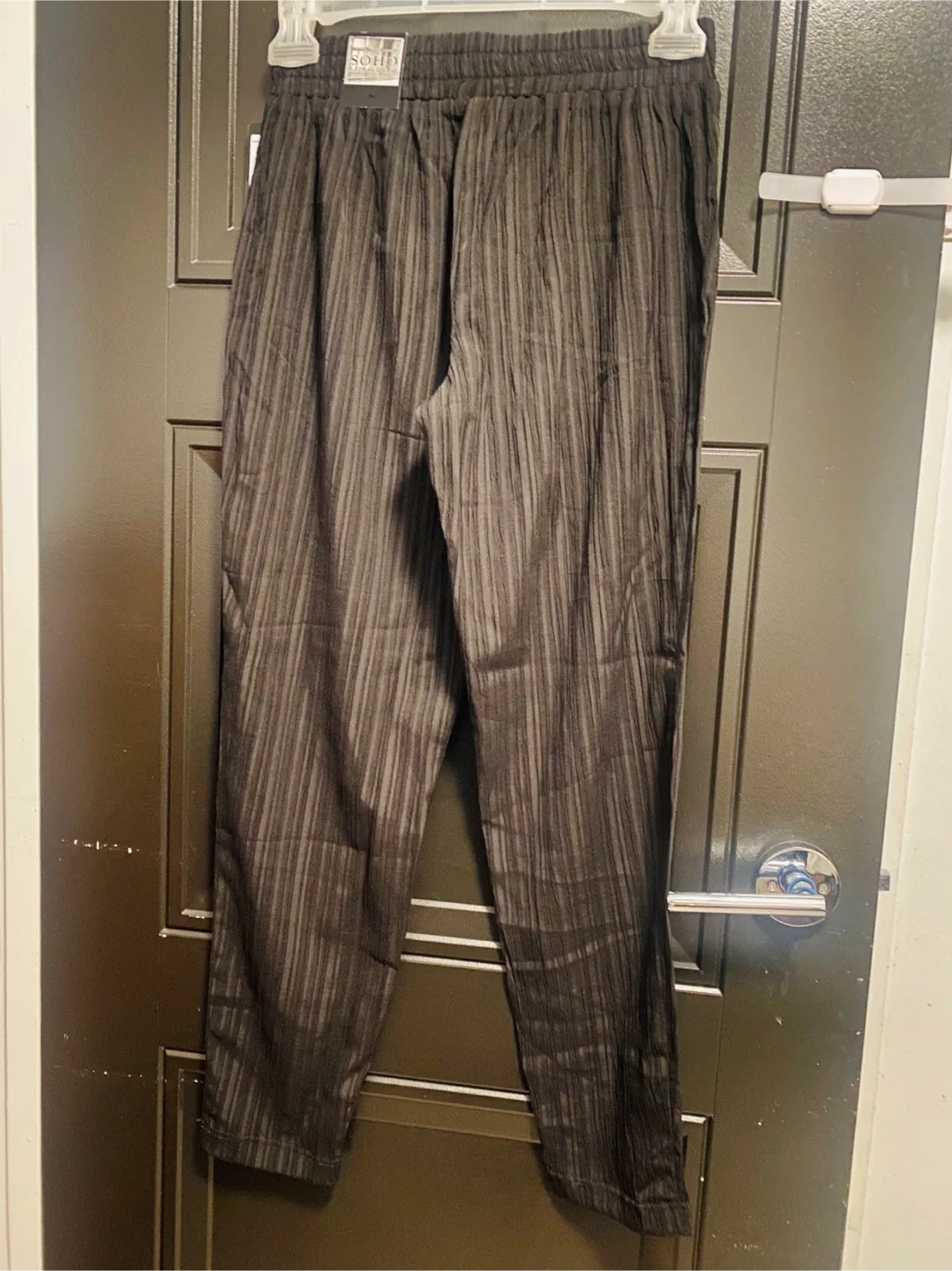 New SOHO Apparel Ltd. Black Ribbed Pants - Size S image indicator(2)
