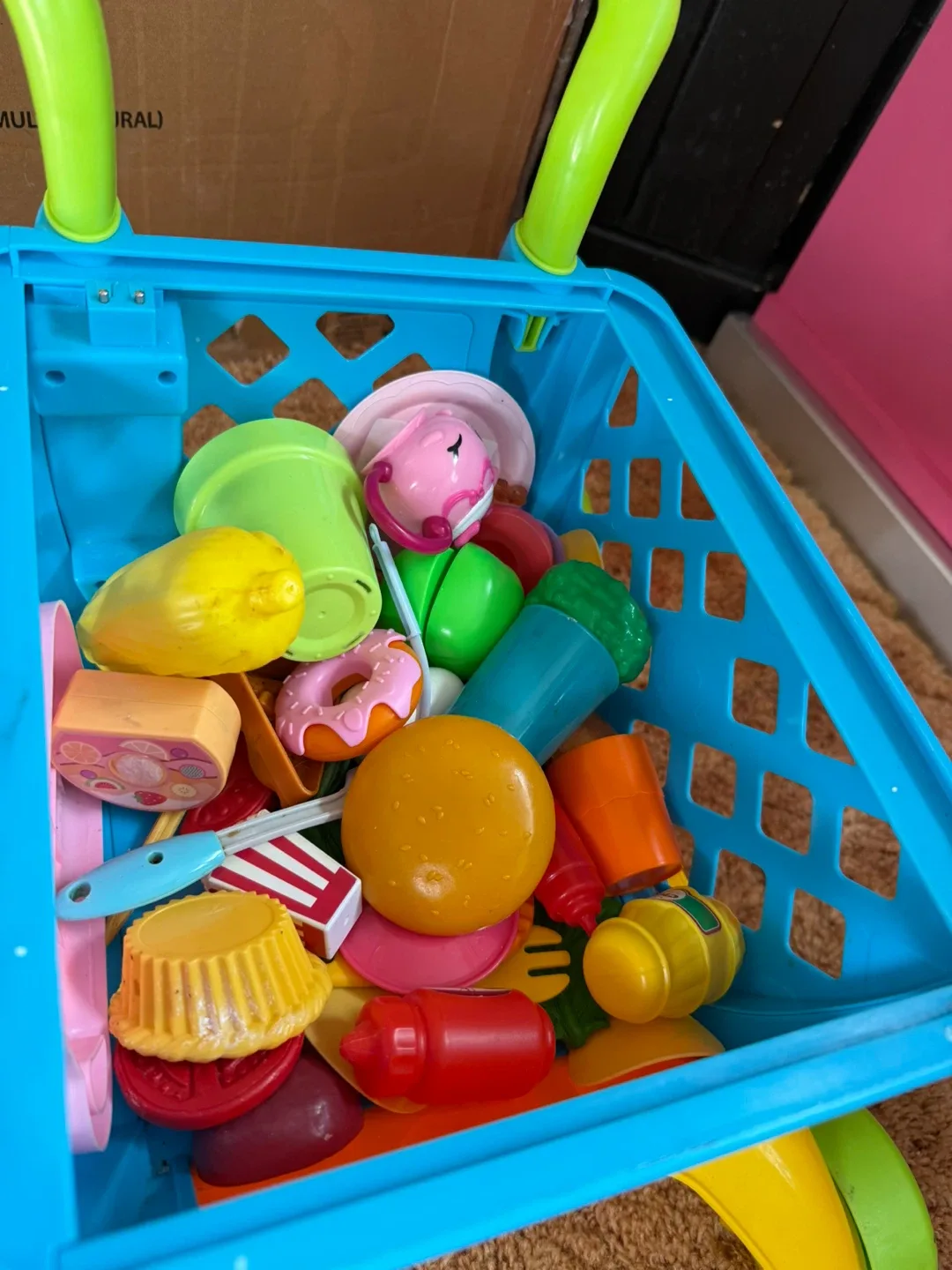 Kids Shopping Cart with Play Food firm price image indicator(2)