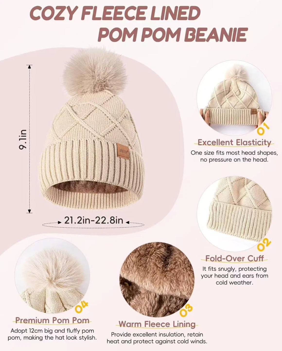 Winter Set: Beanie, Scarf, Gloves, Headband - photo 2